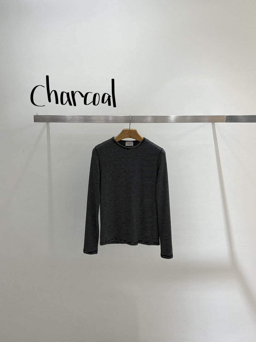 ONESTASTE韓國代購㊣女裝新品職業時尚休閑熱賣長袖T恤條紋TASTE/ONESTASTE長袖T恤圖色4