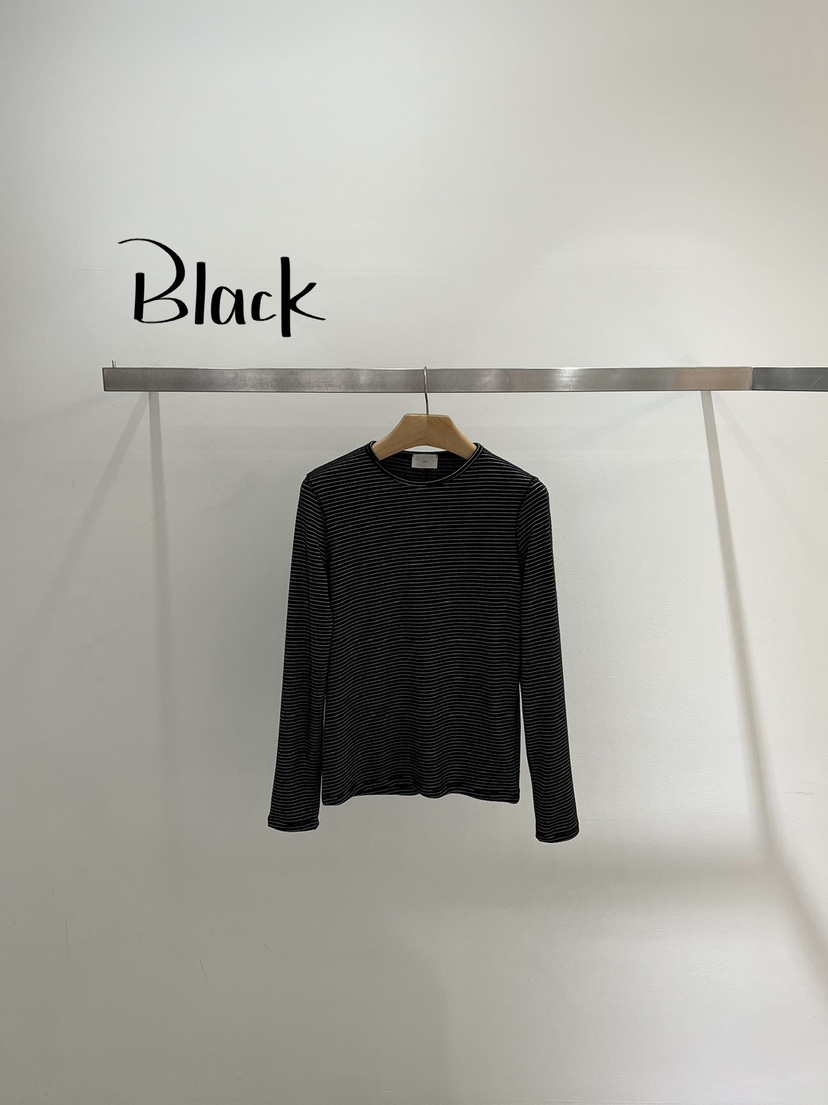 ONESTASTE韓國代購㊣女裝新品職業時尚休閑熱賣長袖T恤條紋TASTE/ONESTASTE長袖T恤圖色5