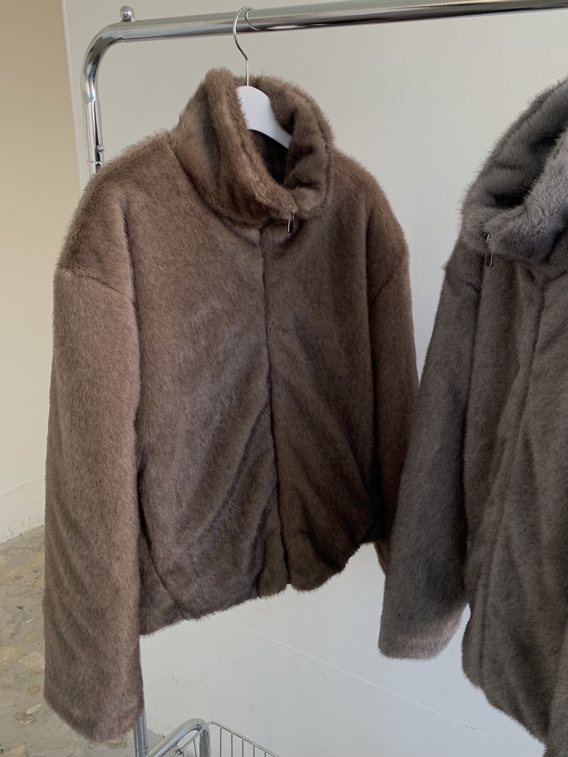 EST韓國直郵㊣女士新品時尚職業推薦25秋冬休閑熱賣夾克毛皮EST_夾克圖色2