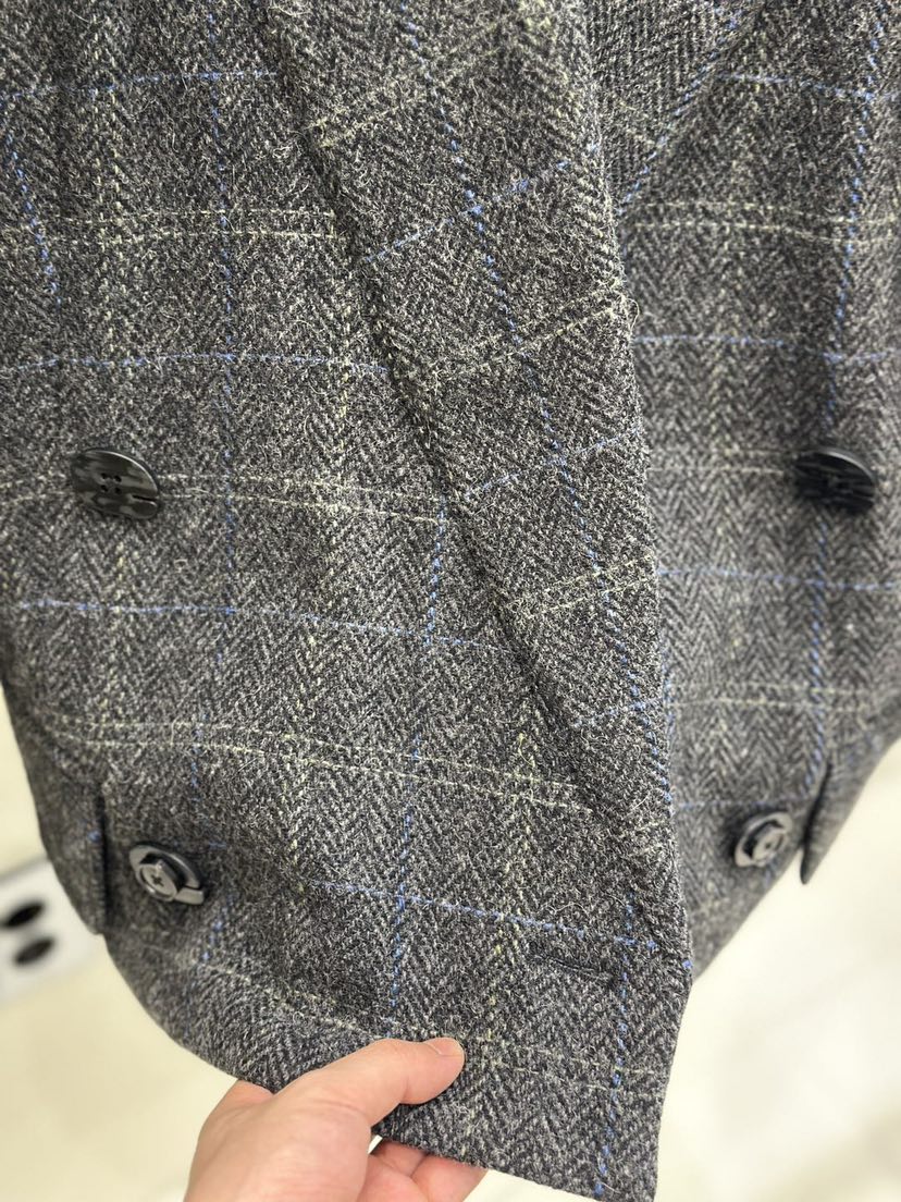 AUTUMN BEIGE-Q韓國代購㊣女裝新品25秋冬推薦夾克格紋絨A.b/AUTUMN BEIGE夾克