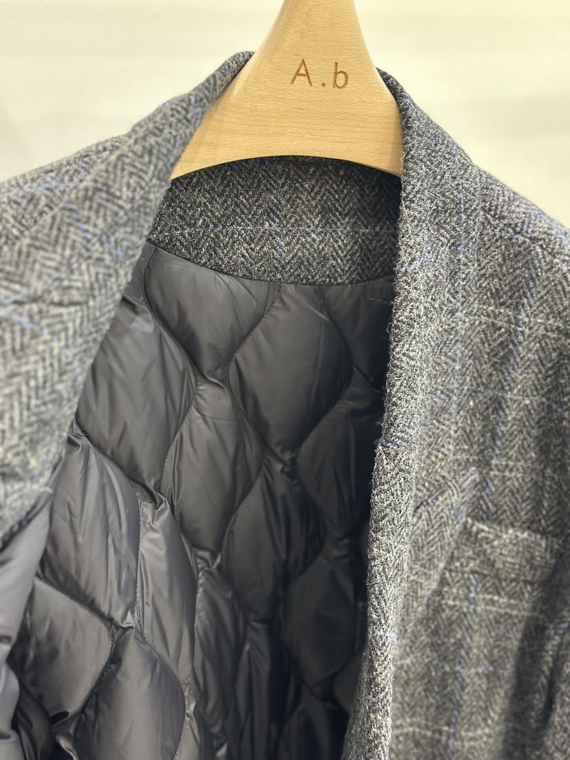 AUTUMN BEIGE-Q韓國代購㊣女裝新品25秋冬推薦夾克格紋絨A.b/AUTUMN BEIGE夾克