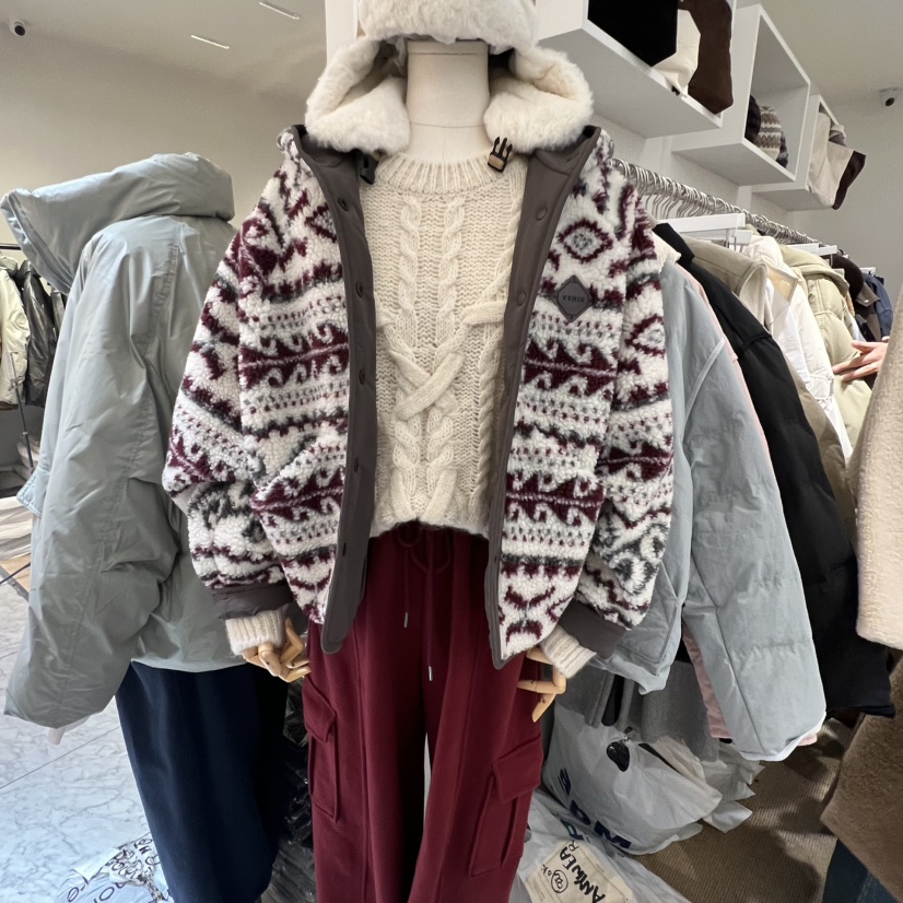 VENIR-a東大門㊣直郵女裝新品推薦職業休閑25秋冬衛衣抓絨VENIR-a衛衣圖色2