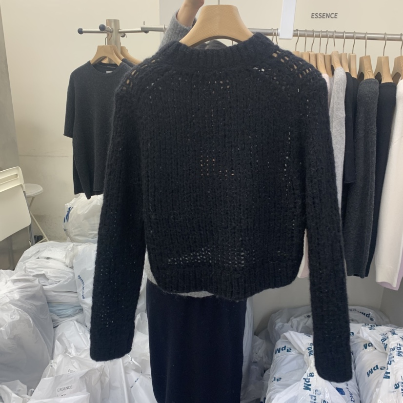 ESSENCE韓國代購㊣女士新款休閑職業熱賣人氣針織衫手工編織ESSENCE針織衫