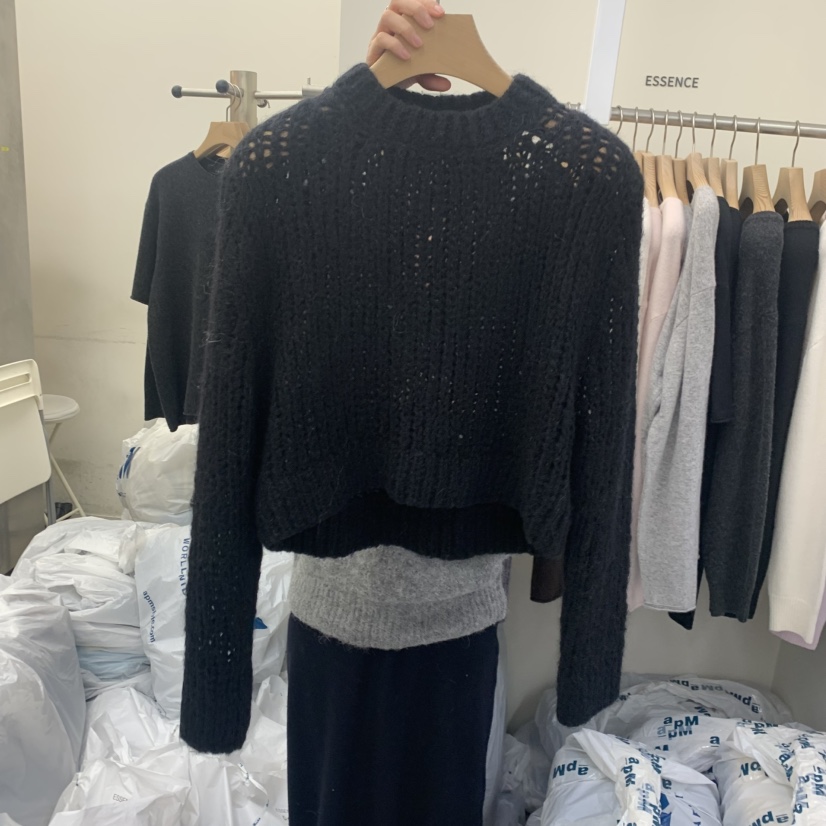 ESSENCE韓國代購㊣女士新款休閑職業熱賣人氣針織衫手工編織ESSENCE針織衫圖色4