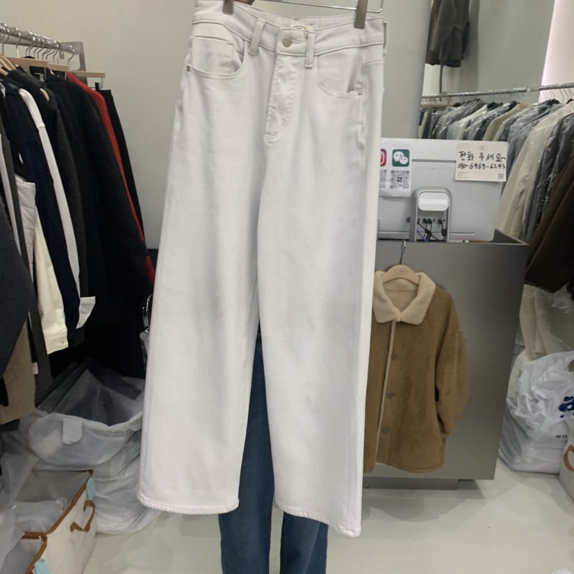 TAKE YOUE TIME東大門㊣實拍女裝新款推薦休閑牛仔褲加絨TAKE YOUE TIME牛仔褲圖色1