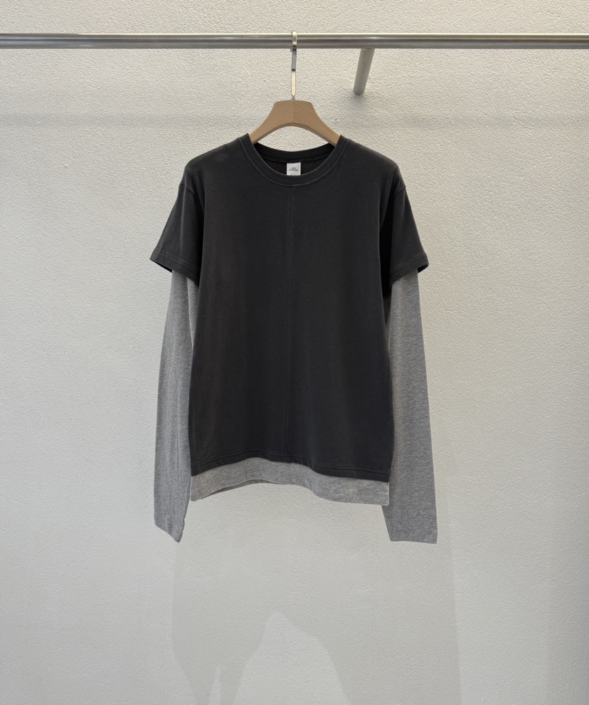 ABLERING東大門㊣代購女士新品推薦人氣熱賣時尚長袖T恤假兩件ABLE STANDARD/ABLERING長袖T恤圖色2