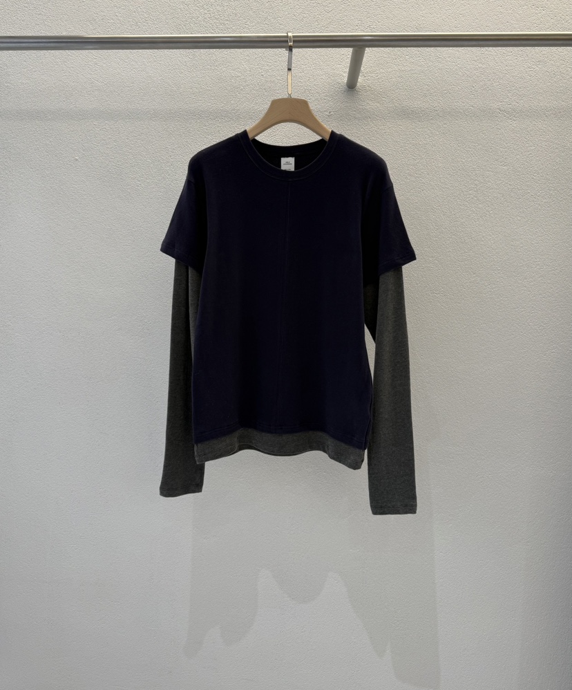 ABLERING東大門㊣代購女士新品推薦人氣熱賣時尚長袖T恤假兩件ABLE STANDARD/ABLERING長袖T恤圖色3