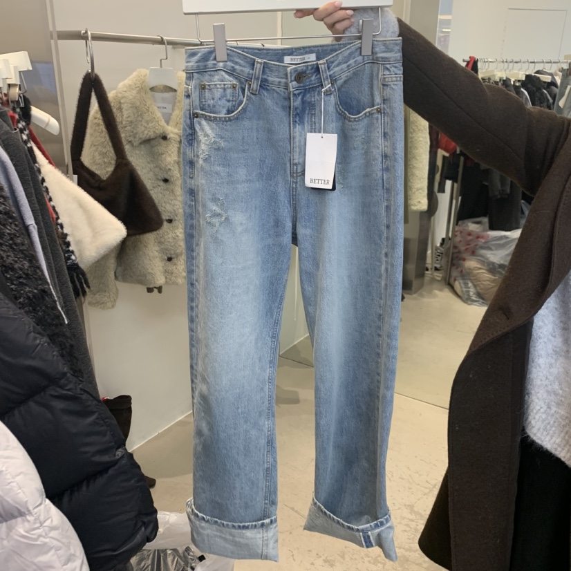 BETTER東大門㊣直郵女士新款職業休閑熱賣時尚牛仔褲不加絨BETTER牛仔褲圖色1
