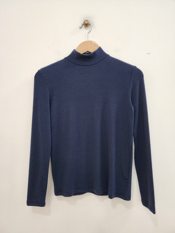 LE MIU東大門㊣代購女士新款職業推薦時尚長袖T恤羊毛高領LE_MIU長袖T恤圖色15深藍色