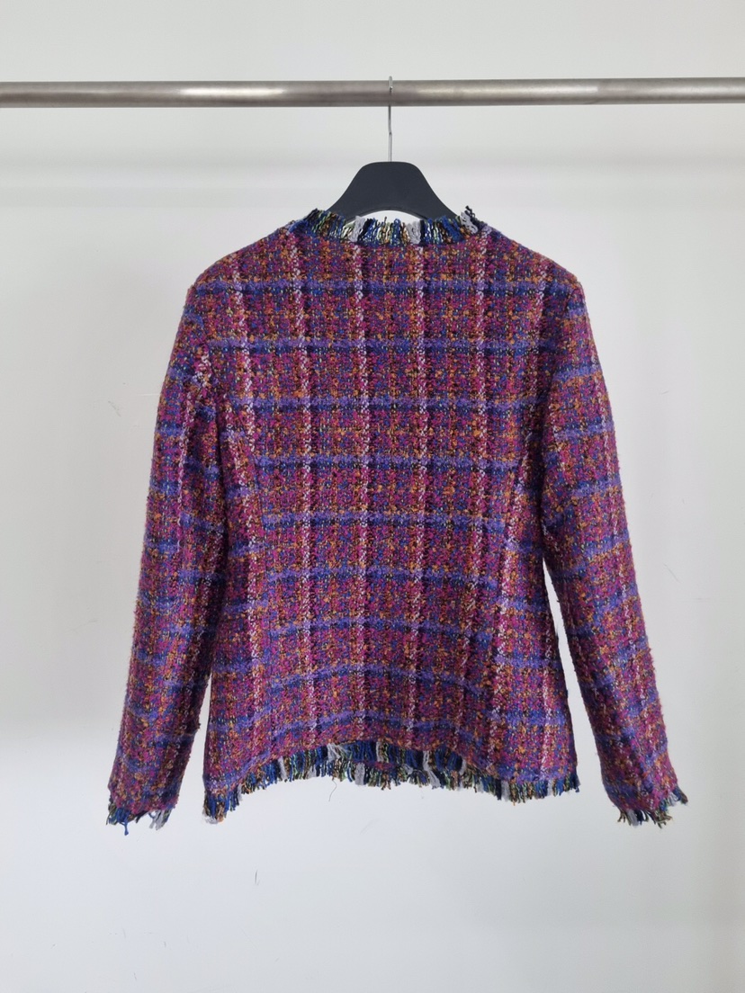 VERANDA韓國代購㊣女士新品職業推薦時尚人氣夾克粗花呢格子VERANDA夾克