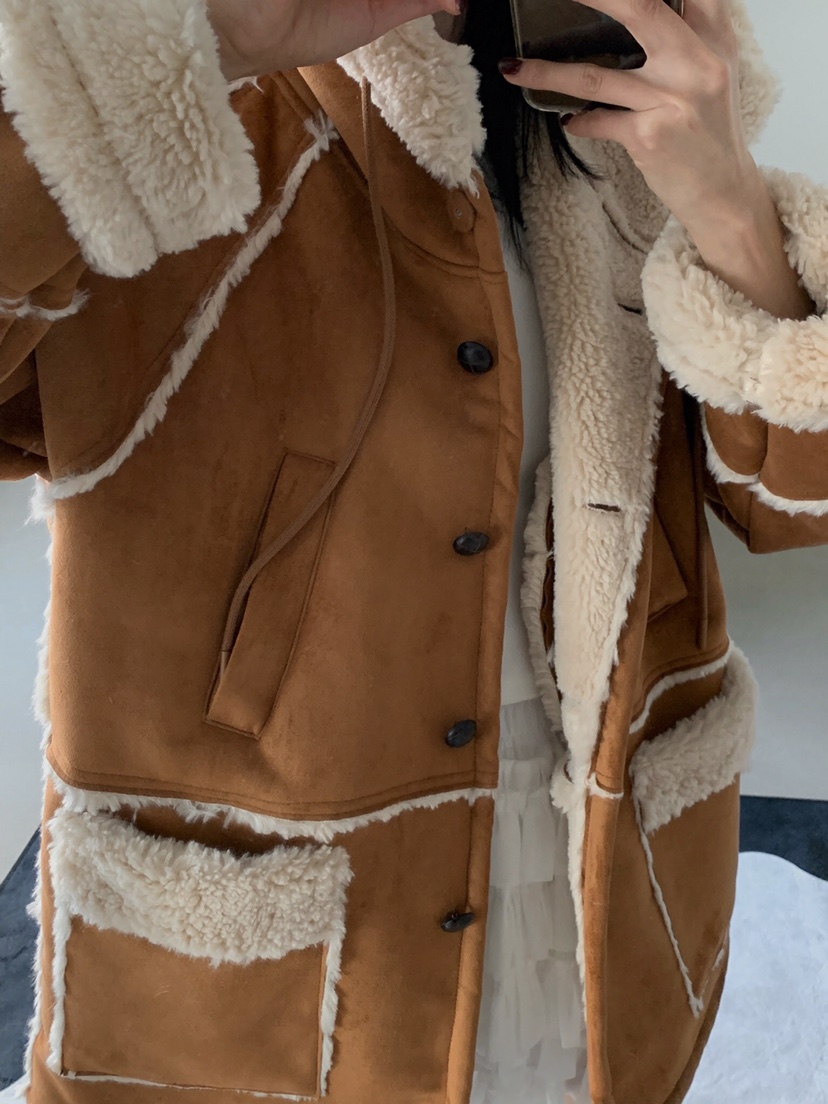 VERANDA東大門㊣實拍女士新款人氣熱賣休閑25秋冬時尚短款大衣VERANDA短款大衣