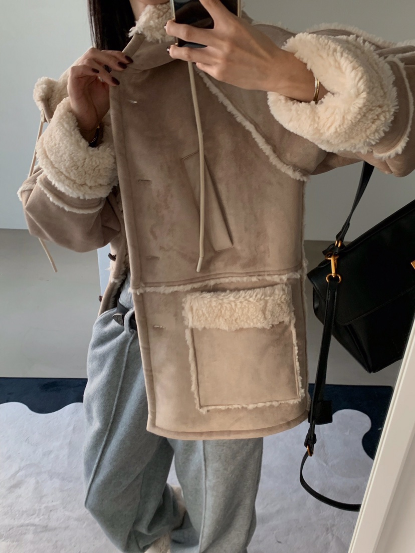 VERANDA東大門㊣實拍女士新款人氣熱賣休閑25秋冬時尚短款大衣VERANDA短款大衣