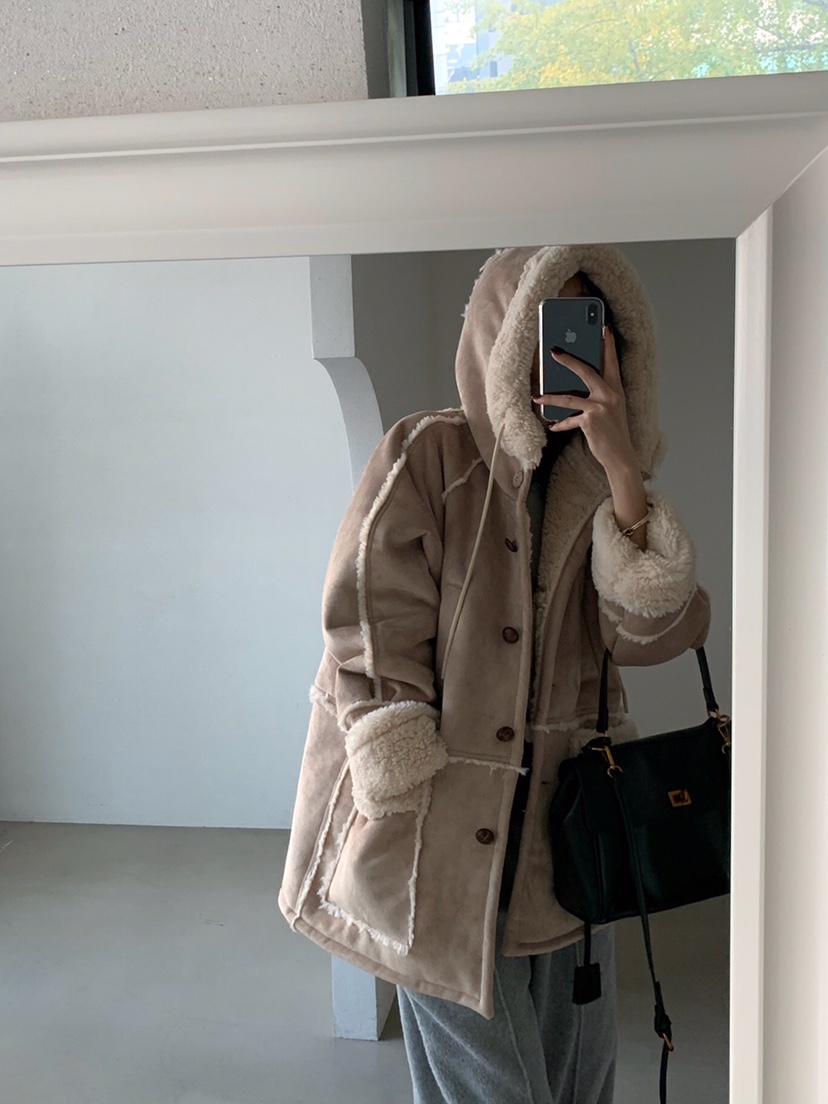 VERANDA東大門㊣實拍女士新款人氣熱賣休閑25秋冬時尚短款大衣VERANDA短款大衣