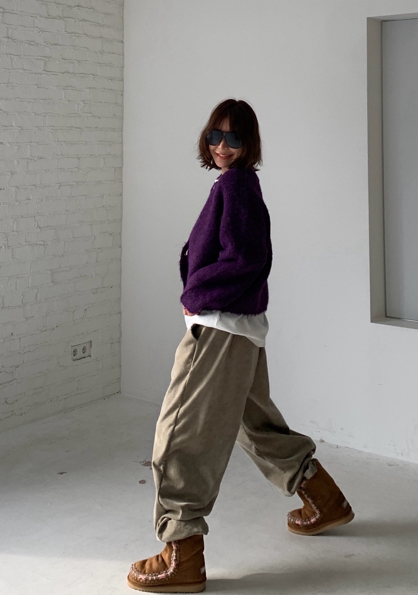 PARIS MATCH東大門㊣直郵女士新款職業休閑真品針織衫燈芯絨PARIS MATCH針織衫