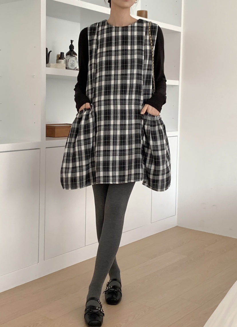 RE:FRESH-L東大門㊣實拍女裝新品熱賣25秋冬休閑真品連衣裙RE:FRESH連衣裙