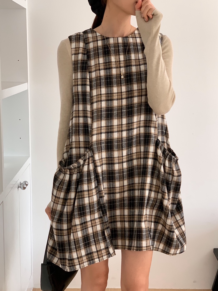 RE:FRESH-L東大門㊣實拍女裝新品熱賣25秋冬休閑真品連衣裙RE:FRESH連衣裙