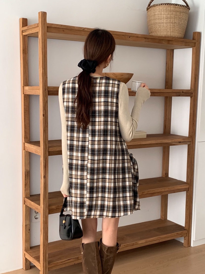 RE:FRESH-L東大門㊣實拍女裝新品熱賣25秋冬休閑真品連衣裙RE:FRESH連衣裙