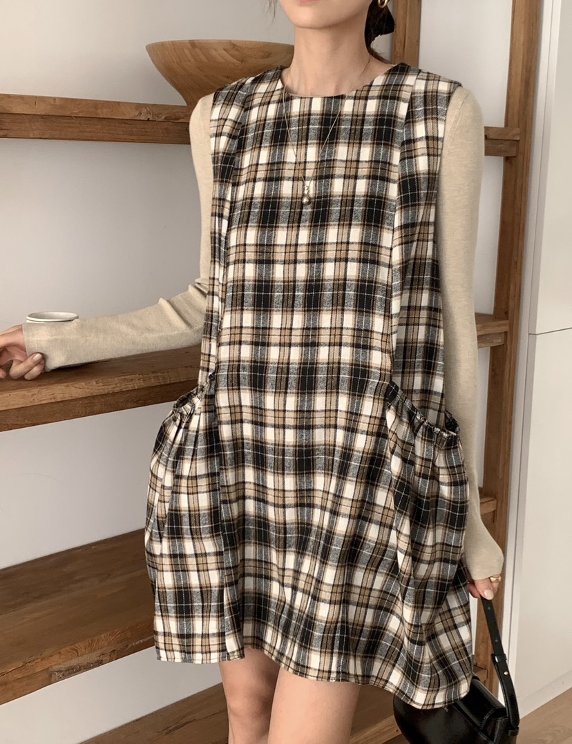 RE:FRESH-L東大門㊣實拍女裝新品熱賣25秋冬休閑真品連衣裙RE:FRESH連衣裙