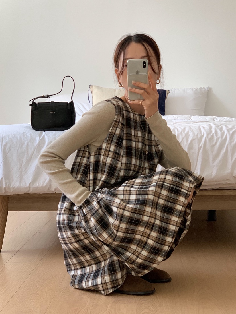 RE:FRESH-L東大門㊣實拍女裝新品熱賣25秋冬休閑真品連衣裙RE:FRESH連衣裙