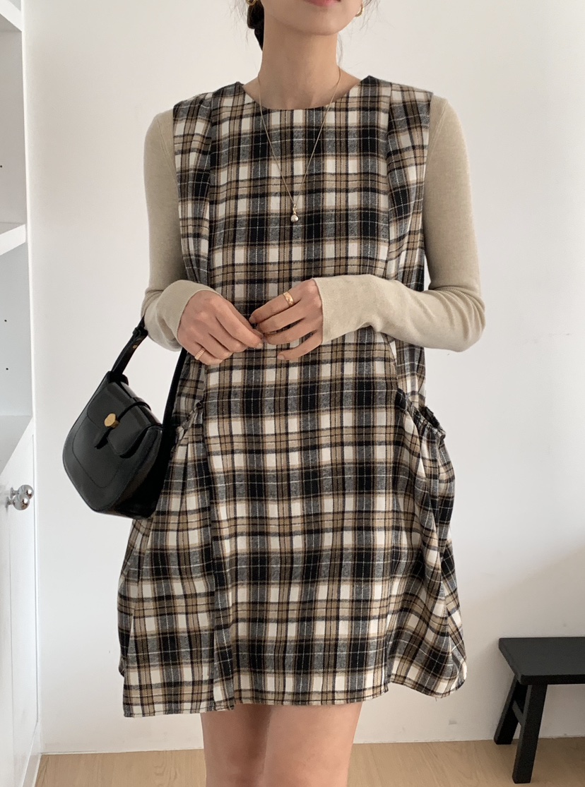 RE:FRESH-L東大門㊣實拍女裝新品熱賣25秋冬休閑真品連衣裙RE:FRESH連衣裙