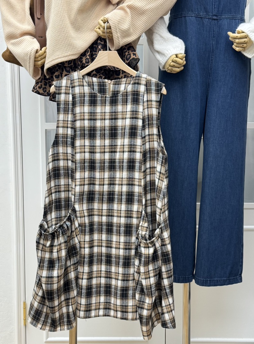 RE:FRESH-L東大門㊣實拍女裝新品熱賣25秋冬休閑真品連衣裙RE:FRESH連衣裙圖色1