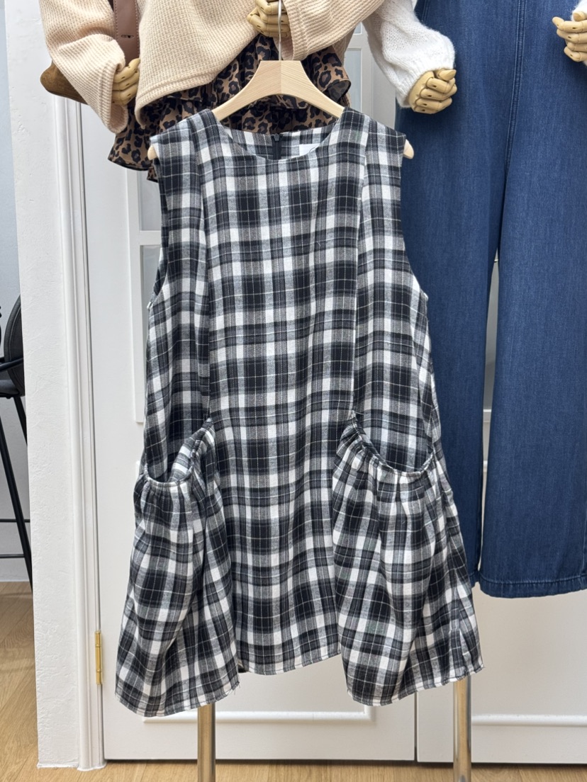 RE:FRESH-L東大門㊣實拍女裝新品熱賣25秋冬休閑真品連衣裙RE:FRESH連衣裙圖色2