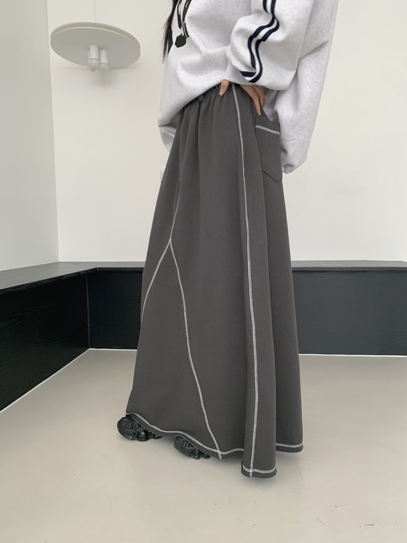 COME OPEN韓國代購㊣女裝新品人氣時尚真品職業25秋冬長裙加絨COMP-(COME OPEN)長裙