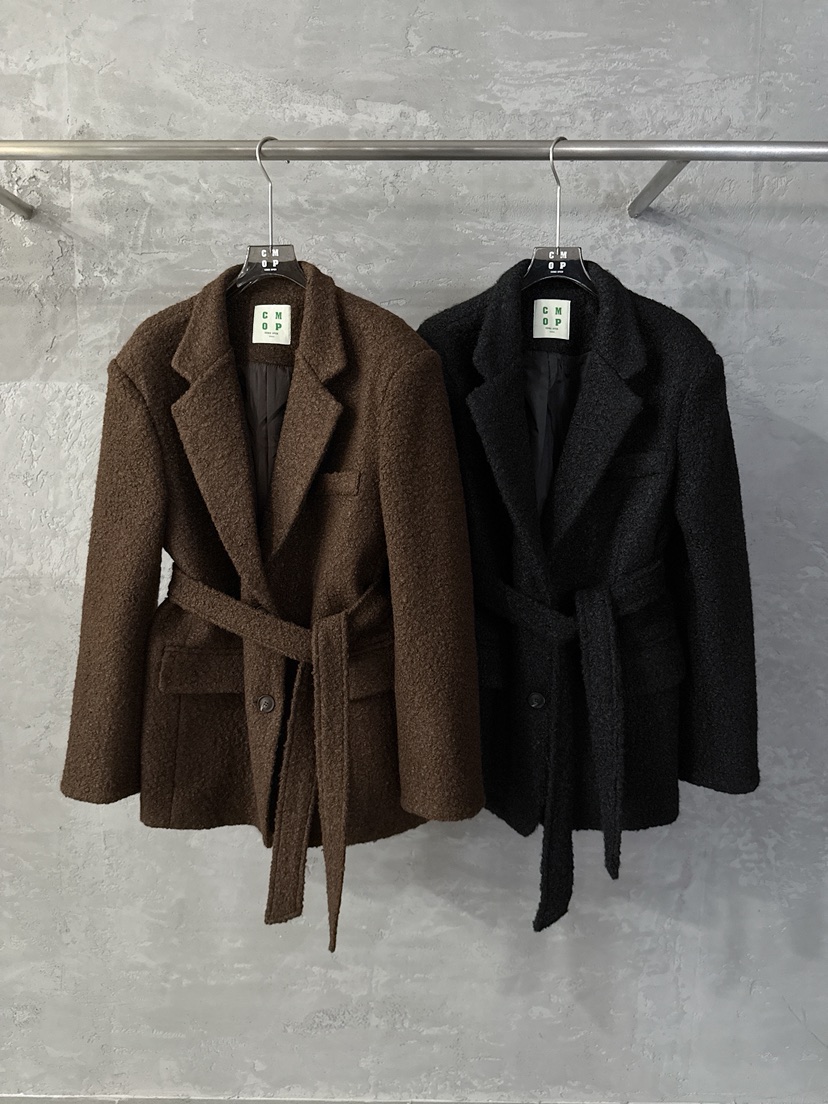 COME OPEN東大門㊣代購女裝新品人氣休閑推薦熱賣夾克含腰帶COMP-(COME OPEN)夾克