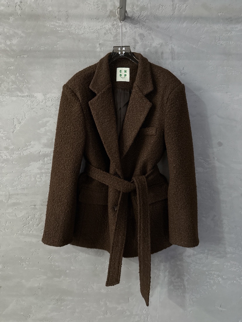 COME OPEN東大門㊣代購女裝新品人氣休閑推薦熱賣夾克含腰帶COMP-(COME OPEN)夾克圖色1