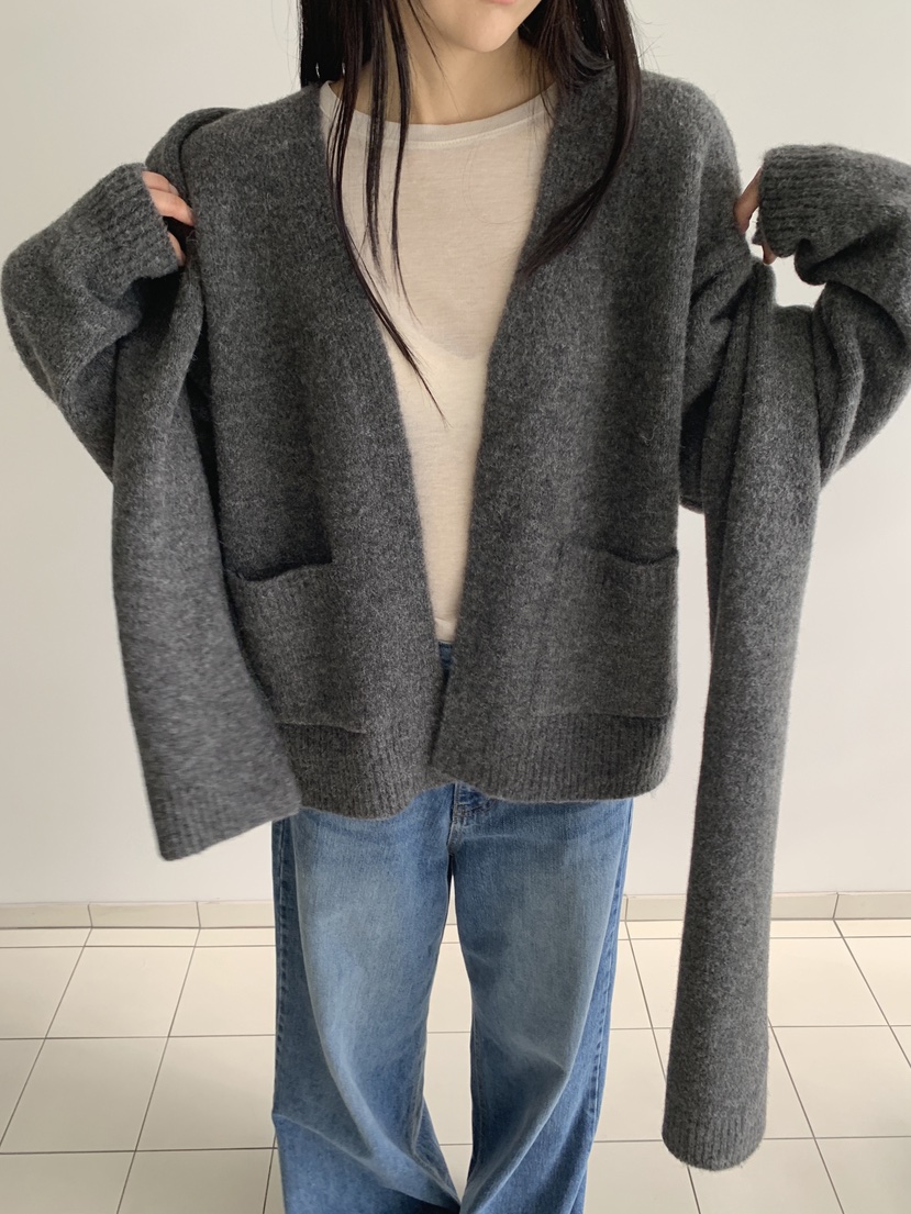 COME OPEN韓國代購㊣女士新品人氣時尚職業針織衫套裝圍巾COMP-(COME OPEN)針織衫