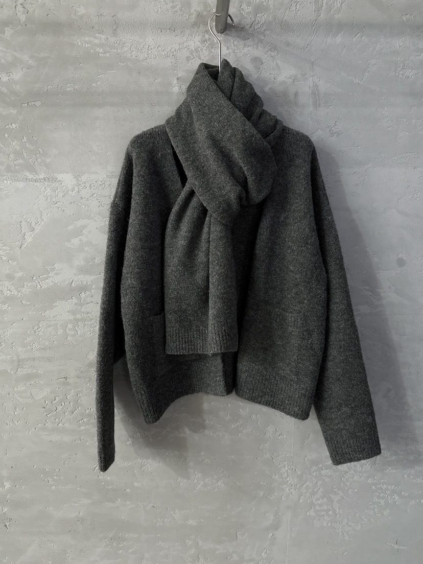 COME OPEN韓國代購㊣女士新品人氣時尚職業針織衫套裝圍巾COMP-(COME OPEN)針織衫圖色4