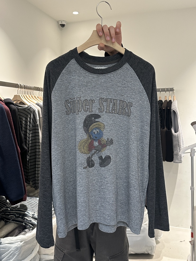 PEPPER-L東大門㊣代購女裝新款25秋冬職業人氣長袖T恤加絨PEPPER長袖T恤圖色1