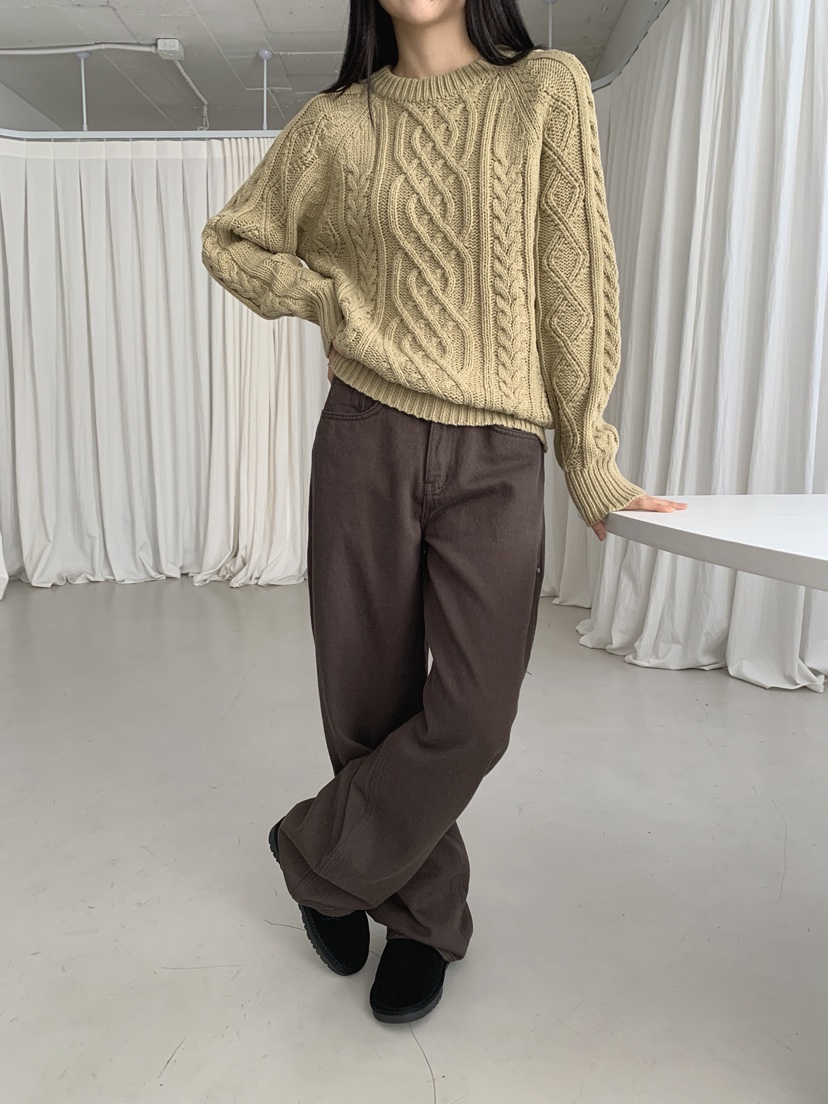 COME OPEN韓國代購㊣女士新款25秋冬職業時尚休閑推薦毛衣COMP-(COME OPEN)毛衣