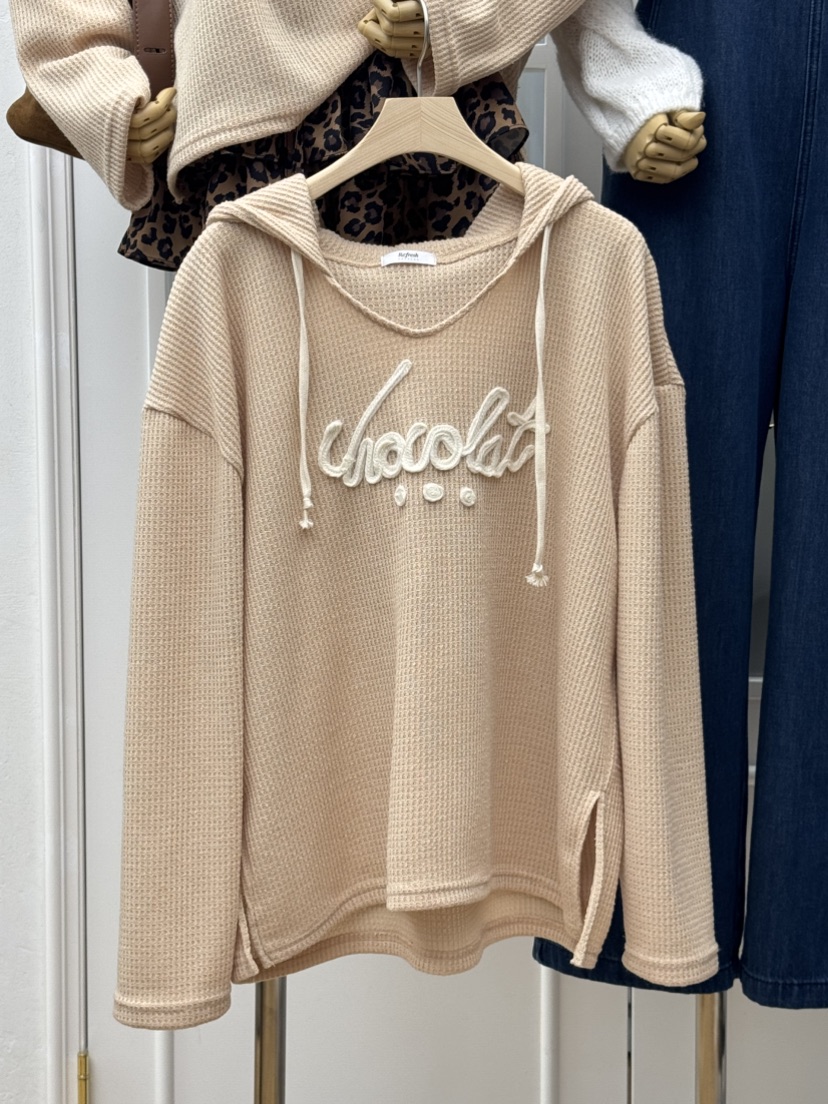 RE:FRESH-L韓國代購㊣女士新品休閑真品推薦熱賣時尚長袖T恤RE:FRESH長袖T恤圖色1