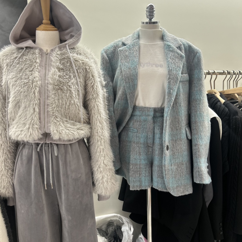 SOUIT東大門㊣實拍女士新品真品人氣休閑推薦短款大衣馬海毛SOUIT by mabel-L短款大衣