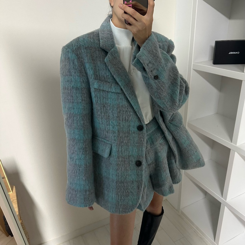 SOUIT東大門㊣實拍女士新品真品人氣休閑推薦短款大衣馬海毛SOUIT by mabel-L短款大衣