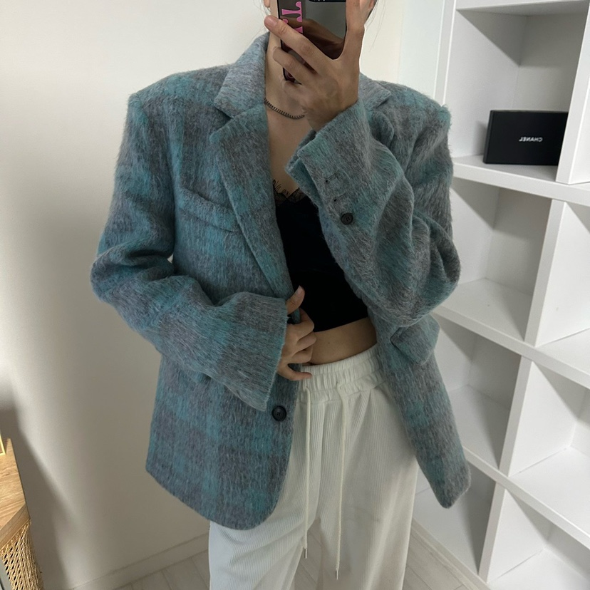 SOUIT東大門㊣實拍女士新品真品人氣休閑推薦短款大衣馬海毛SOUIT by mabel-L短款大衣