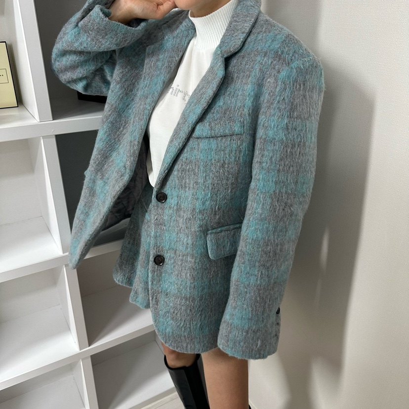 SOUIT東大門㊣實拍女士新品真品人氣休閑推薦短款大衣馬海毛SOUIT by mabel-L短款大衣