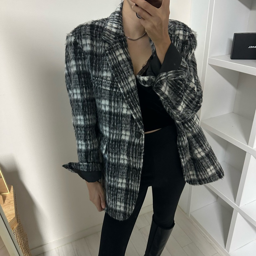 SOUIT東大門㊣實拍女士新品真品人氣休閑推薦短款大衣馬海毛SOUIT by mabel-L短款大衣圖色2