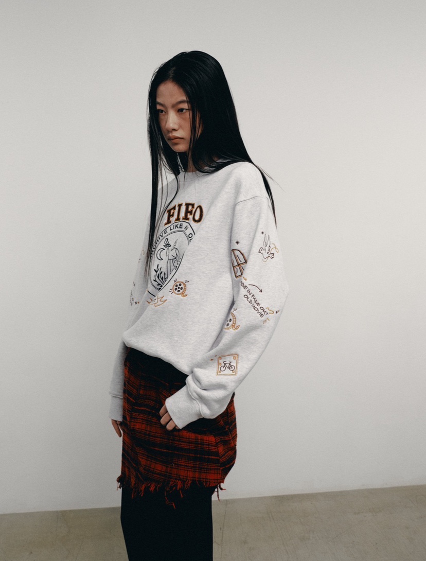 FIFO韓國直郵㊣女士新品職業推薦人氣時尚休閑25秋冬真品衛衣FIFO衛衣