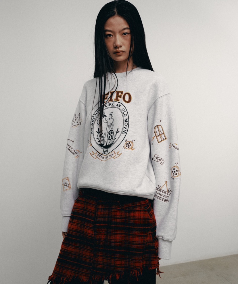 FIFO韓國直郵㊣女士新品職業推薦人氣時尚休閑25秋冬真品衛衣FIFO衛衣