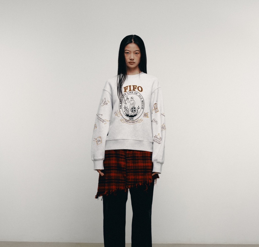 FIFO韓國直郵㊣女士新品職業推薦人氣時尚休閑25秋冬真品衛衣FIFO衛衣