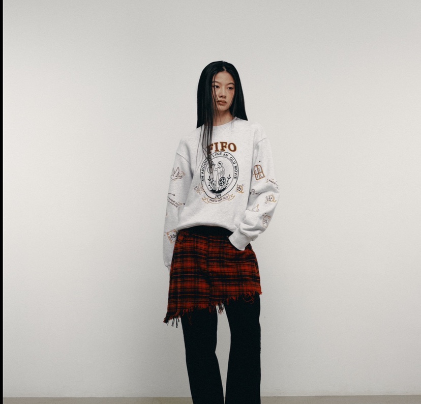 FIFO韓國直郵㊣女士新品職業推薦人氣時尚休閑25秋冬真品衛衣FIFO衛衣