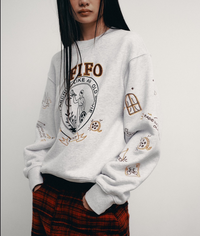 FIFO韓國直郵㊣女士新品職業推薦人氣時尚休閑25秋冬真品衛衣FIFO衛衣圖色2