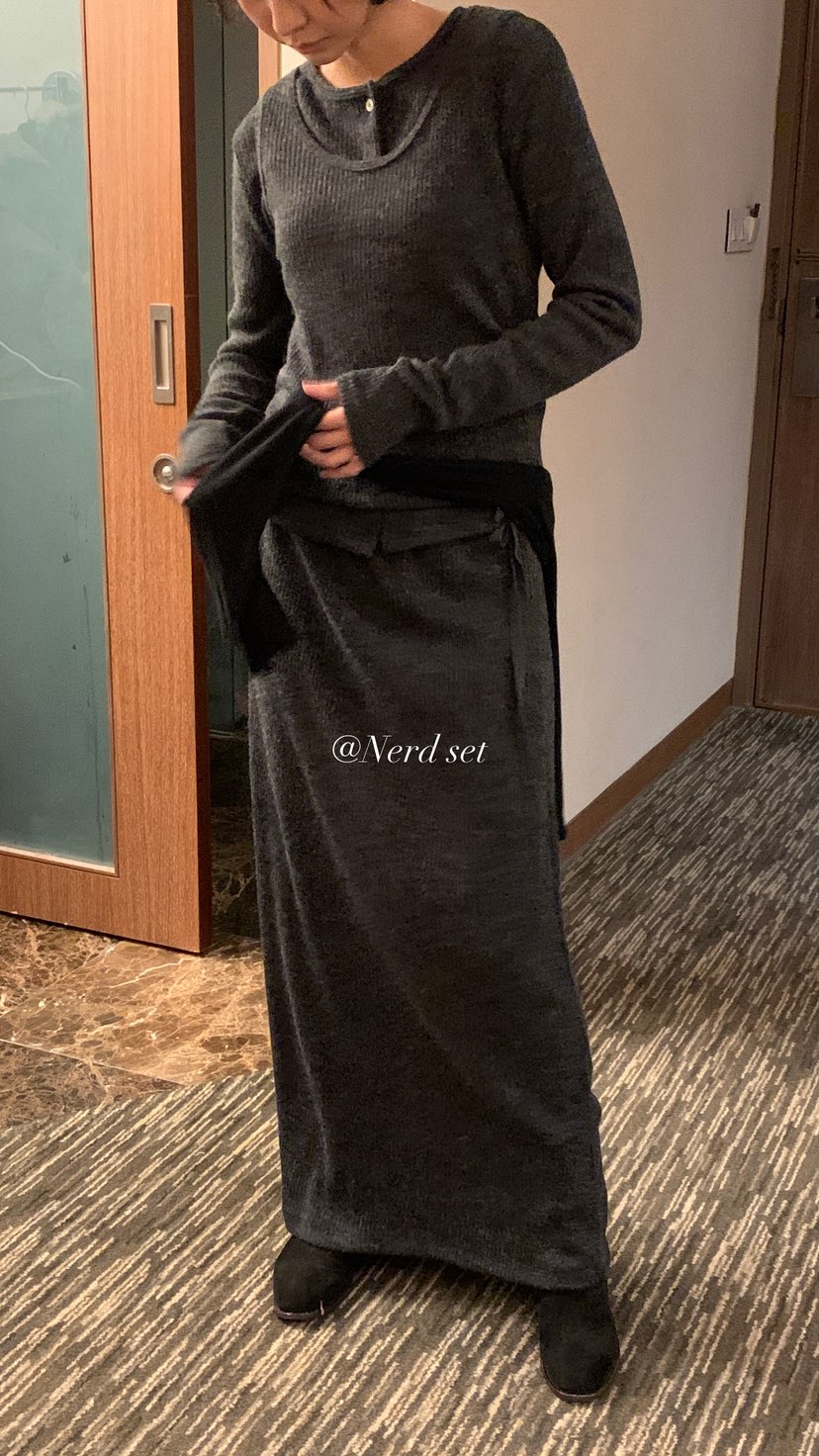 OVER RICH東大門㊣實拍女士新款職業人氣推薦25秋冬熱賣長裙OVER RICH長裙