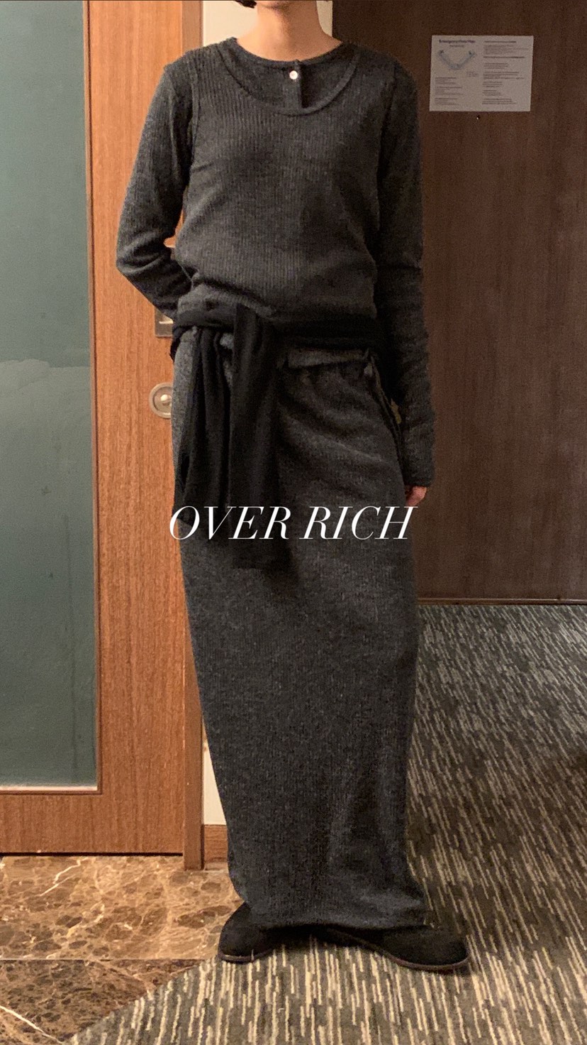 OVER RICH東大門㊣實拍女士新款職業人氣推薦25秋冬熱賣長裙OVER RICH長裙