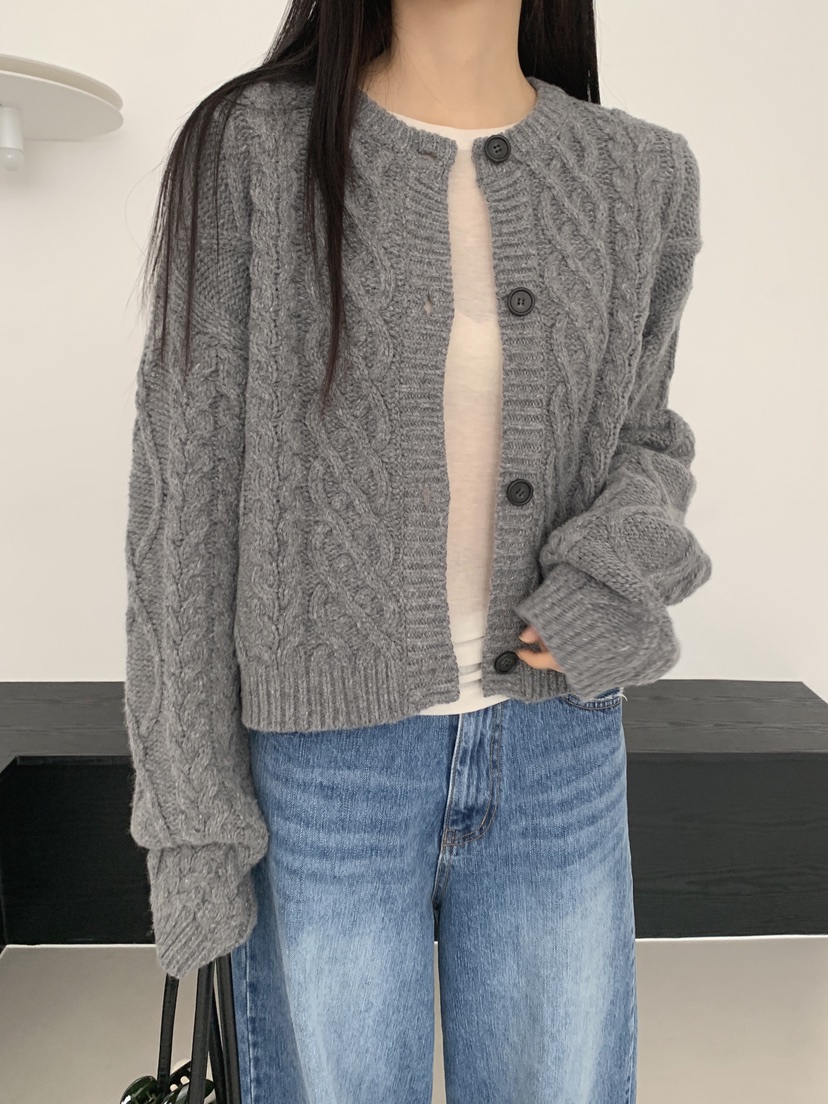 COME OPEN韓國代購㊣女裝新款時尚25秋冬熱賣人氣休閑針織衫COMP-(COME OPEN)針織衫