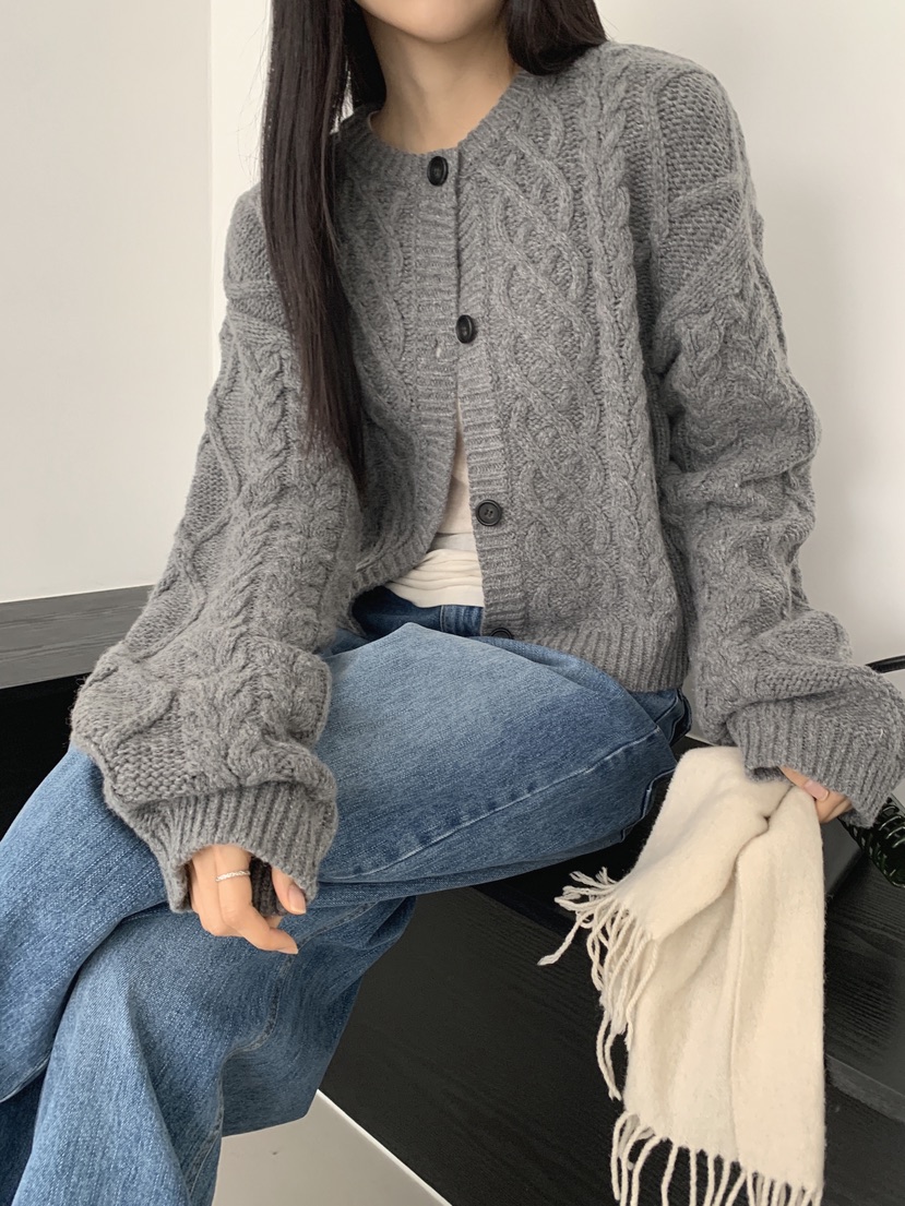 COME OPEN韓國代購㊣女裝新款時尚25秋冬熱賣人氣休閑針織衫COMP-(COME OPEN)針織衫