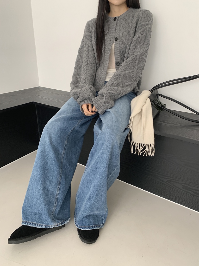 COME OPEN韓國代購㊣女裝新款時尚25秋冬熱賣人氣休閑針織衫COMP-(COME OPEN)針織衫