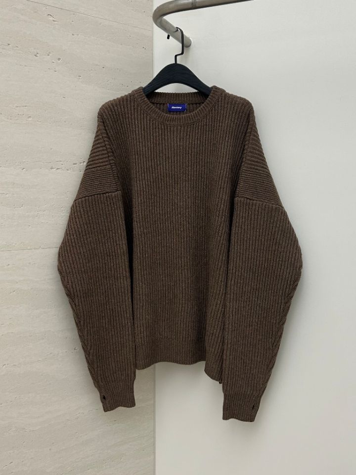 HESTORY東大門㊣直郵女士新款25秋冬真品人氣毛衣男女同款寬松HESTORY毛衣圖色3